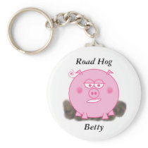 Pink Pig Keychain