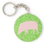 Pink Pig Keychain