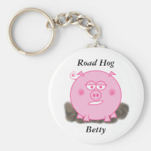 Pink Pig Keychain