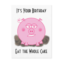 Pink Pig Postcard