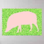 Pink Pig Poster posters