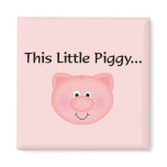Pink Pig This Little Piggy magnets
