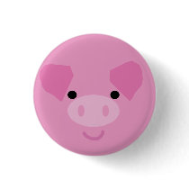 Pink Piggy Button