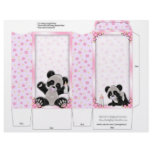 Pink Pinch Box Party Favours Panda bear Baby Showe flyers