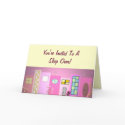 Pink Place Sleep Over Invitation cards
