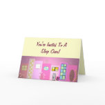 Pink Place Sleep Over Invitation cards