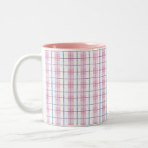 Pink Plaid Coffee Mug