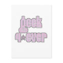 Pink Plaid Geek 4ever postcards