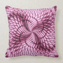Pink Pleated Swirl American MoJo Pillow