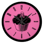 Pink Poison Cupcake Wallclocks