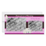 Pink Polar Bears Birth Announcement photo cards