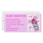 Pink Polk a Dot Poodle Baby Shower photo cards