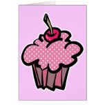 pink polka dot cupcake cards