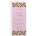 Pink Polka dot Girls Birthday Party Invitation