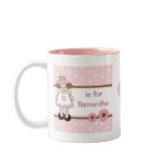 Pink Polka Dot Personalised Child's Name Coffee Mugs