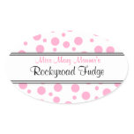 Pink Polka Dots-Business Logo Sticker