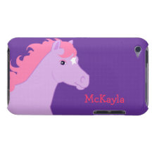 Pink Pony Personalized iPod Case Barely There iPod Case