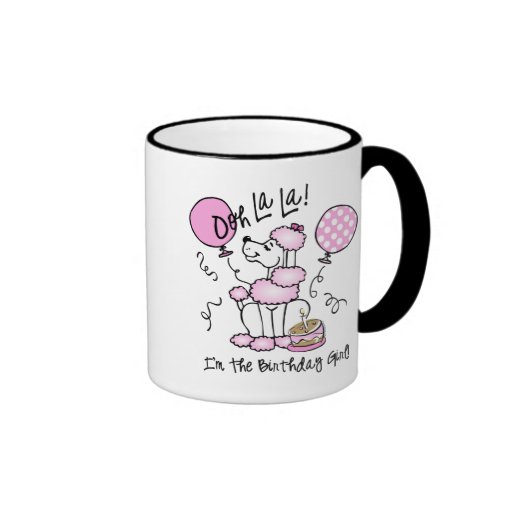 Pink Poodle Birthday Coffee Mug