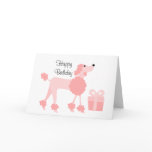 Pink Poodle Greeting Card