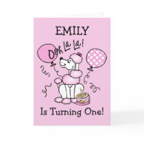 Pink Poodle Custom Birthday Invitation