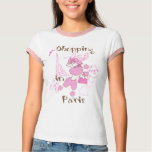 Pink Poodle Shopping In Paris t-shirts