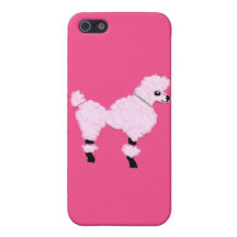 Pink Poodle with Jewelled Collar iPhone 5 Case