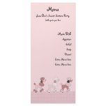 Pink Poodles On Parade Menu Card rack cards
