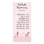 Pink Poodles On Parade Pricing Menu Card rack cards