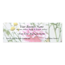 Pink Poppy And Feverfew Business Card