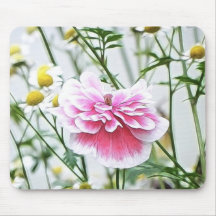 Pink Poppy And Feverfew Mousepad