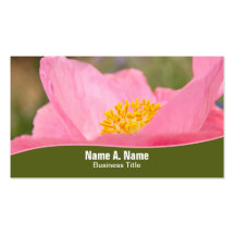 Pink Poppy Close-up Business Card