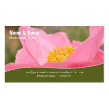 Pink Poppy Close-up Business Card