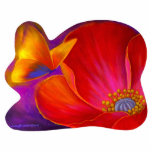 Pink Poppy Flower Butterfly - Multi photo sculptures