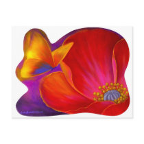 Pink Poppy Flower Butterfly - Multi