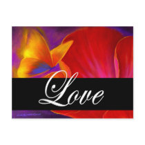 Pink Poppy Flower Butterfly Painting - Multi