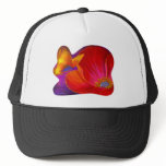 Pink Poppy Flower Painting Art Tee Shirt - Multi hats