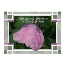 Pink Poppy with Raindrops Invitation