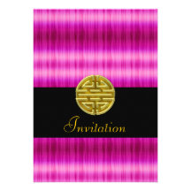 Pink Popular Invitation with Chinese symbol