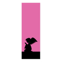 Pink Praying Angel Bookmark Business Card Templates