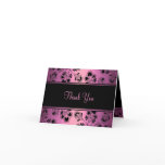 Pink Pretty Flower Thank You Card