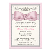 Pink Princess Bowed Invite