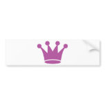 pink princess crown bumper stickers