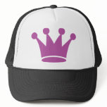 pink princess crown mesh hats