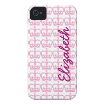 Pink Princess Crown iPhone 4 Cases