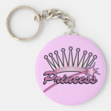 Pink Princess Crown Keychains