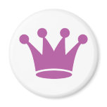 pink princess crown magnets