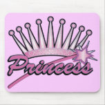Pink Princess Crown Mouse Mat