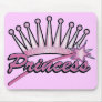Pink Princess Crown Mouse Mat