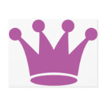 pink princess crown postcards