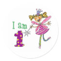 Pink princess fairy (age 1) stickers